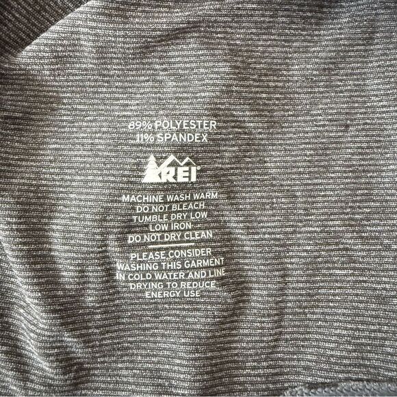 REI Shirt Women S Gray Long Sleeve Pullover Stretch Lightweight Outdoor Hiking - Picture 7 of 9